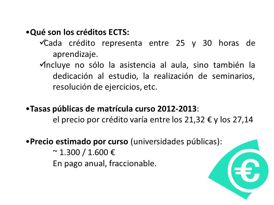 Que son los creditos ects